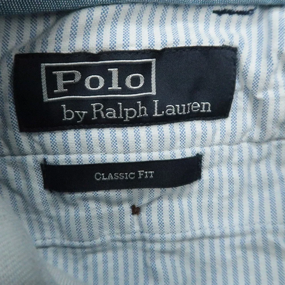 Polo Ralph Lauren Pants Mens 35x32 Blue‎ Chino Double Pleat Classic Fit Trouser